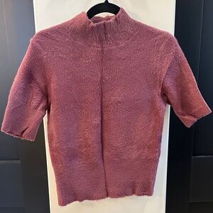Plush Pink Short Sleeve Sweater